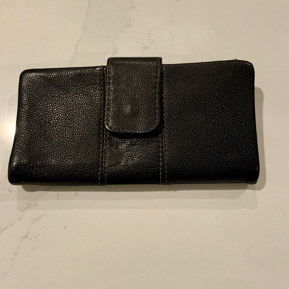 Fossil Ella Clutch, black leather, never used, NWT - Picture 2 of 7